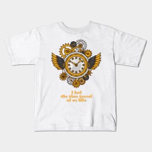 I Had the Time Travel of My Life Steampunk Clock Kids T-Shirt